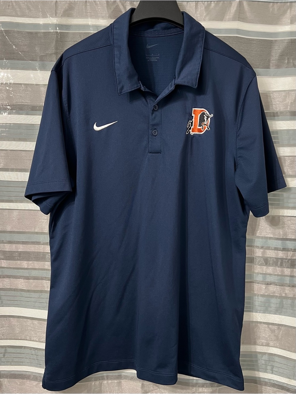Nike Men’s Navy Durham Bulls Baseball Polo Shirt with Team Logo